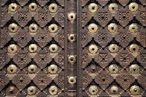 Qatar, Doha, Wooden Door at Souk Waqif Qatar, Doha, Wooden Door at Souk Waqif