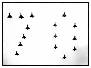 Events Collection: RAF Typhoons flying in 70 formation during the Queens Platinum Jubilee Flypast 2022, London, England