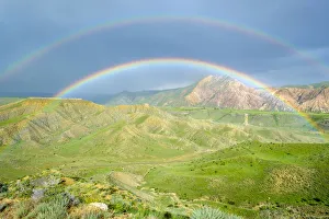 Rainbow over dramatic landscape, near Lanjazat, Ararat Province, Armenia Rainbow over dramatic landscape, near Lanjazat, Ararat Province, Armenia