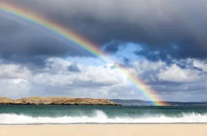 Rainbow above Traigh Na Beirigh (Reef Beach), Isle of Lewis, Outer Hebrides, Scotland Rainbow above Traigh Na Beirigh (Reef Beach), Isle of Lewis, Outer Hebrides, Scotland