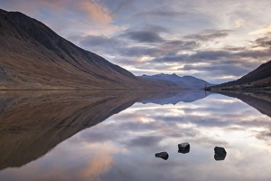 Reflections on Loch Etive at sunset, Glen Etive, Scotland. Winter (December) 2016 Reflections on Loch Etive at sunset, Glen Etive, Scotland. Winter (December) 2016