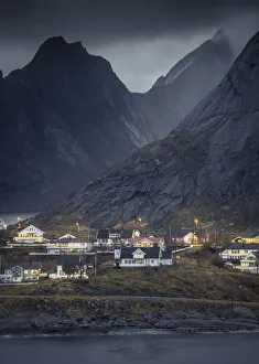 Reine Bay during evening, Lofoten Islands, Northern Norway Reine Bay during evening, Lofoten Islands, Northern Norway