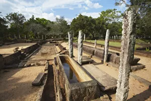North Central Province Gallery: Remains of monastic refectory, Northern Ruins, Anuradhapura, (UNESCO World Heritage Site)