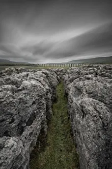 Ribblehead Viaduct and limestone pavement, Ribble Valley, Yorkshire Dales National Park Ribblehead Viaduct and limestone pavement, Ribble Valley, Yorkshire Dales National Park