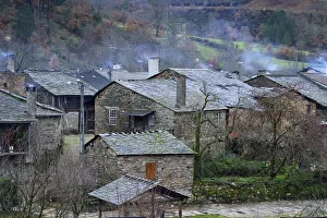 Rio de Onor, an old traditional village, all built in schist, in the north of Portugal Rio de Onor, an old traditional village, all built in schist, in the north of Portugal
