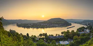 River Rhine at sunrise, Boppard, Rhineland-Palatinate, Germany River Rhine at sunrise, Boppard, Rhineland-Palatinate, Germany