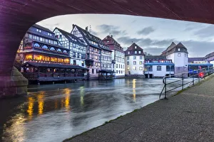 Riverside of Strasbourg district, Alsatian, Grand Est, Bas-Rhin, France Riverside of Strasbourg district, Alsatian, Grand Est, Bas-Rhin, France