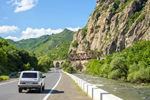 Road along the Debed River in the Debed Canyon, Tumanyan, Lori Province, Armenia Road along the Debed River in the Debed Canyon, Tumanyan, Lori Province, Armenia