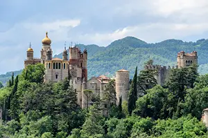 Prints of Rocchetta Mattei, Appennino Settentrionale (northern), Emilia Romania, Italy, Europe Romania Prints: Rocchetta Mattei Print, Northern Italy