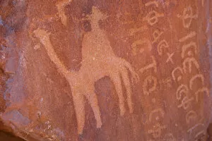 Rock Painting Gallery: Rock Paintings, Wadi Rum, Jordan, Middle East