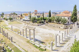 Roman Agora, elevated view, Athens, Greece, Europe Roman Agora, elevated view, Athens, Greece, Europe