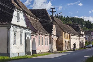 Romania, Transylvania, Biertan, town buiding detail Romania, Transylvania, Biertan, town buiding detail