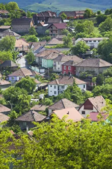Romania, Transylvania, Medias, elevated town view Romania, Transylvania, Medias, elevated town view