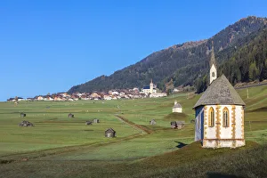 The romantic St Nicholas church, Obertilliach, Tiroler Gailtal, East Tyrol, Tyrol The romantic St Nicholas church, Obertilliach, Tiroler Gailtal, East Tyrol, Tyrol