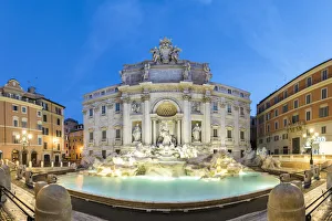 Rome, Lazio, Italy. Trevi Fountain at dusk Rome, Lazio, Italy. Trevi Fountain at dusk