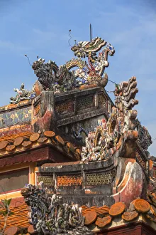 Detail of roof at Tomb of Minh Mang (UNESCO World Heritage Site), Hue, Thua Thien-Hue Detail of roof at Tomb of Minh Mang (UNESCO World Heritage Site), Hue, Thua Thien-Hue