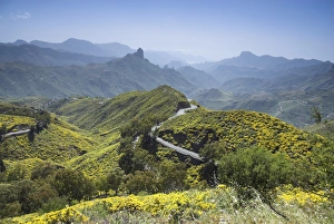 Roque Bentaiga from Cruz Tejeda, Gran Canaria, Canary Islands, Spain Roque Bentaiga from Cruz Tejeda, Gran Canaria, Canary Islands, Spain