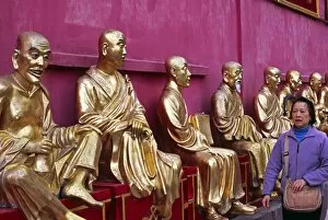 Sha Tin Collection: A row of golden Buddha statues greets visitors to the