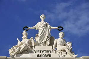 Detail of the Rua Augusta Arch, in Terreiro do Paco, one of the centers of the historical Detail of the Rua Augusta Arch, in Terreiro do Paco, one of the centers of the historical