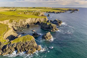 Rugged North Cornish coastline near Porthcothan, Cornwall, England. Summer (July) 2020 Rugged North Cornish coastline near Porthcothan, Cornwall, England. Summer (July) 2020