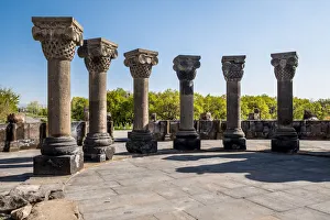 The ruins of the ancient temple of Zvartnots, Armenia The ruins of the ancient temple of Zvartnots, Armenia