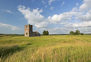 The ruins of Knowlton Church surrounded by countryside, Dorset, England. Summer (July) The ruins of Knowlton Church surrounded by countryside, Dorset, England. Summer (July)