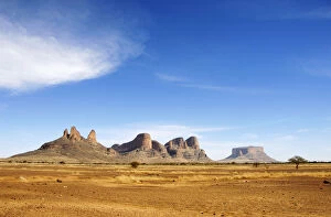 The Sahara desert mountains near Hombori. Mali, West Africa
