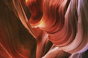Sandstone erosion landscape in Lower Antelope Canyon - USA, Arizona, Coconino
