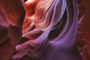 Sandstone erosion landscape in Lower Antelope Canyon - USA, Arizona, Coconino