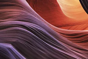 Sandstone erosion landscape in Lower Antelope Canyon - USA, Arizona, Coconino