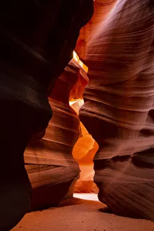 Sandstone formation at Upper Antelope Canyon, Slot Canyon, Page, Arizona, USA Sandstone formation at Upper Antelope Canyon, Slot Canyon, Page, Arizona, USA