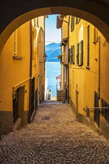 Scenic alley in Varenna, Lake Como, Lombardy, Italy Scenic alley in Varenna, Lake Como, Lombardy, Italy