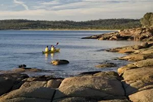 Images Dated 14th January 2007: Sea kayakers in Coles Bay on the Freycinet