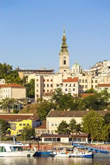 Serbia, Belgrade, View of Sava River across to St Serbia, Belgrade, View of Sava River across to St