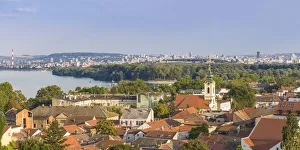 Serbia, Belgrade, Zemun, View of Zemun rooftops , Crkva Uznesenja blazene Djevice Serbia, Belgrade, Zemun, View of Zemun rooftops , Crkva Uznesenja blazene Djevice