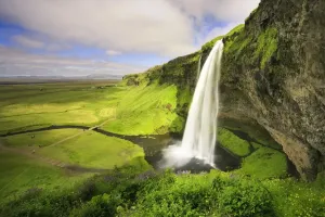 Prints of Seljalandfoss Waterfall, South Coast, Iceland Iceland Prints: Seljalandfoss Waterfall Print