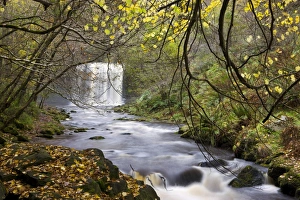 Sgwd yr Eira waterfall on the Afon Mellte river near Ystradfellte, Brecon Beacons National Park Sgwd yr Eira waterfall on the Afon Mellte river near Ystradfellte, Brecon Beacons National Park