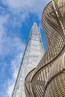 The Shard and Guys Hospital abstact architecture, London The Shard and Guys Hospital abstact architecture, London