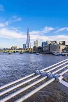 The Shard & Millennium bridge, London, England, UK The Shard & Millennium bridge, London, England, UK