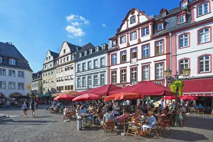 Sidewalk cafes on Jesuitenplatz, Koblenz, Rhineland-Palatinate, Germany Sidewalk cafes on Jesuitenplatz, Koblenz, Rhineland-Palatinate, Germany