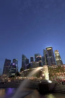 Singapore, Merlion Park and Singapore Skyline Singapore, Merlion Park and Singapore Skyline