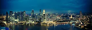 Singapore, Singapore Aerial view of Singapore Skyline Singapore, Singapore Aerial view of Singapore Skyline