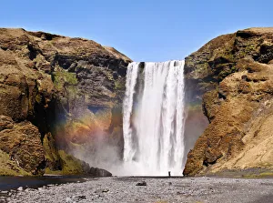 The Skogafoss, one of the biggest waterfalls in the country with a width of 25 meters The Skogafoss, one of the biggest waterfalls in the country with a width of 25 meters