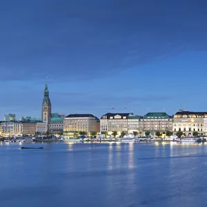 Skyline of Binnenalster Lake, Hamburg, Germany Skyline of Binnenalster Lake, Hamburg, Germany