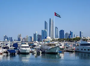 Skyline with Marina and City Center, Abu Dhabi, United Arab Emirates Skyline with Marina and City Center, Abu Dhabi, United Arab Emirates