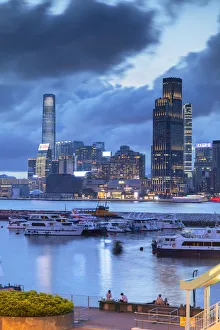 Skyline of Tsim Sha Tsui and Causeway Bay typhoon shelter, Hong Kong Skyline of Tsim Sha Tsui and Causeway Bay typhoon shelter, Hong Kong