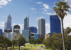 Skyscrapers of city skyline, Perth, Western Australia, Australia Skyscrapers of city skyline, Perth, Western Australia, Australia