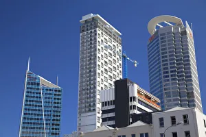 Skyscrapers in downtown Auckland, North Island, New Zealand Skyscrapers in downtown Auckland, North Island, New Zealand