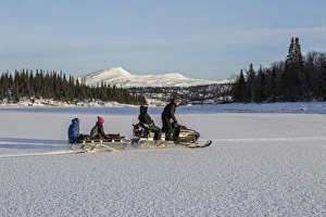 Snowmobile excursion on Lake Limingen Rorvik BA'AA¸rgefjell National Park TrA'AA¸ndelag Snowmobile excursion on Lake Limingen Rorvik BA'AA¸rgefjell National Park TrA'AA¸ndelag