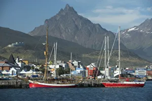 South America, Argentina, Tierra del Fuego, Harbour at Ushuaia South America, Argentina, Tierra del Fuego, Harbour at Ushuaia